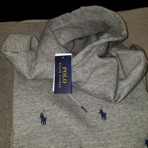 Brand New Ralph Lauren Polo Grey Pullover Hoodie